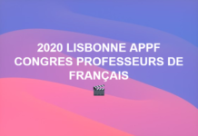 2020 LISBONNE APPF CONGRES PROFESSEURS DE FRANÇAIS 🎬